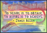 To desire is to obtain James Allen magnet - Heartful Art by Raphaella Vaisseau