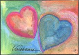 Two hearts magnet - Heartful Art by Raphaella Vaisseau