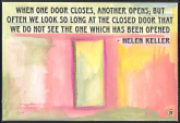 When one door closes Helen Keller magnet - Heartful Art by Raphaella Vaisseau