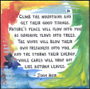 Climb the mountains John Muir magnet - Heartful Art by Raphaella Vaisseau