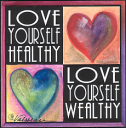 Love Yourself Healthy magnet - Heartful Art by Raphaella Vaisseau