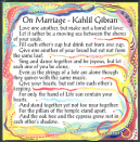 On Marriage Kahlil Gibran magnet - Heartful Art by Raphaella Vaisseau