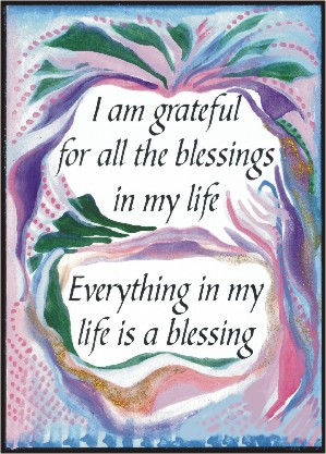 I am grateful for all the blessings poster (5x7) - Heartful Art by Raphaella Vaisseau
