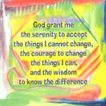 God grant me ... Serenity Prayer AA quote (8x8) - Heartful Art by Raphaella Vaisseau