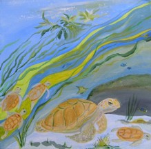 Sea Turtles print - Heartful Art by Raphaella Vaisseau