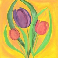 Tulips in the Sun gicl&#233;e print - Heartful Art by Raphaella Vaisseau