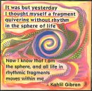 It was but yesterday Kahlil Gibran magnet - Heartful Art by Raphaella Vaisseau