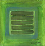 Zen abstract in green - Heartful Art by Raphaella Vaisseau