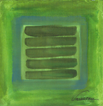 Zen Abstract in Green print - Heartful Art by Raphaella Vaisseau