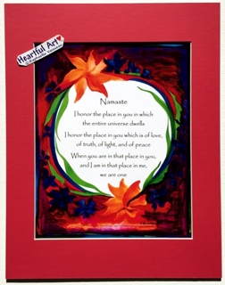 Namaste quote (11x14) - Heartful Art by Raphaella Vaisseau