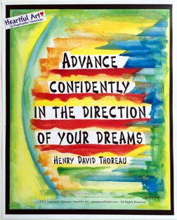 Advance confidently Henry David Thoreau poster (11x14) - Heartful Art by Raphaella Vaisseau