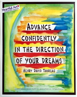 Advance confidently Henry David Thoreau poster (11x14) - Heartful Art by Raphaella Vaisseau