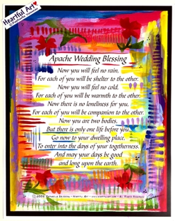 Apache Wedding Blessing poster (11x14) - Heartful Art by Raphaella Vaisseau