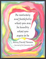 Be resolutely and faithfully Henry D. Thoreau poster (11x14) - Heartful Art by Raphaella Vaisseau