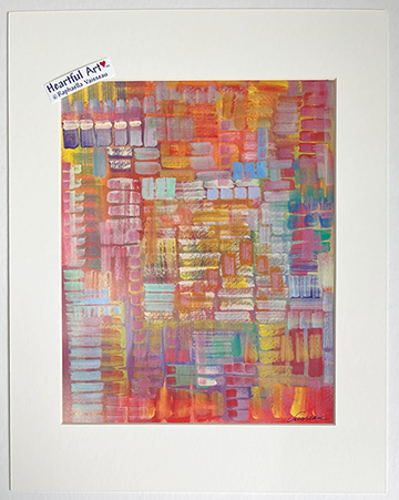 Brushed Grid print - Heartful Art by Raphaella Vaisseau