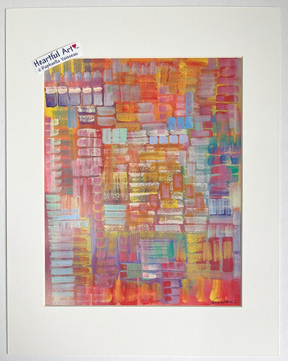 Brushed Grid print - Heartful Art by Raphaella Vaisseau