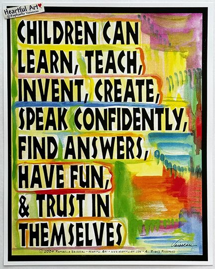 What children can do poster (11x14) - Heartful Art by Raphaella Vaisseau