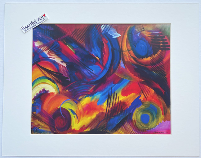 Colored Glass print - Heartful Art by Raphaella Vaisseau