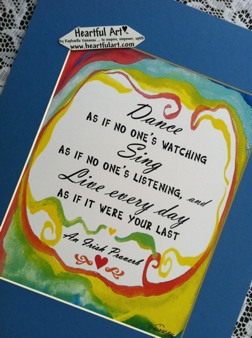 Dance as if Irish Proverb quote (11x14) - Heartful Art by Raphaella Vaisseau