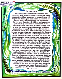 Desiderata Max Ehrmann poster (11x14) - Heartful Art by Raphaella Vaisseau