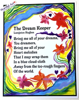 Dream Keeper Langston Hughes poster (11x14) - Heartful Art by Raphaella Vaisseau