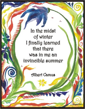 In the midst of winter Albert Camus poster (11x14) - Heartful Art by Raphaella Vaisseau