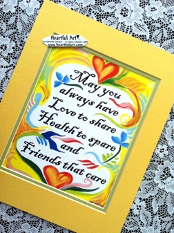 May you always have love quote (11x14) - Heartful Art by Raphaella Vaisseau