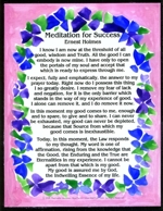 Meditation for Success Ernest Holmes poster (11x14) - Heartful Art by Raphaella Vaisseau