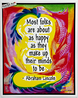 Most folks Abraham Lincoln poster (11x14) - Heartful Art by Raphaella Vaisseau