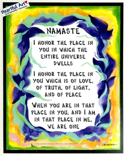 Namaste poster (11x14) - Heartful Art by Raphaella Vaisseau