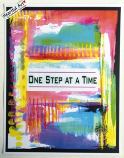 One step at a time AA poster (11x14) - Heartful Art by Raphaella Vaisseau