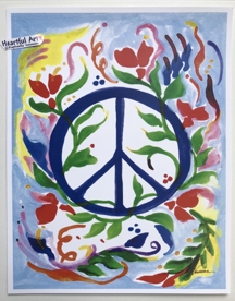 Peace sign poster (11x14) - Heartful Art by Raphaella Vaisseau