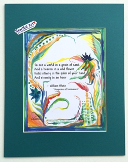 To see a world in a grain of sand William Blake quote (11x14) - Heartful Art by Raphaella Vaisseau