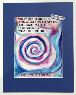 What lies behind us Emerson quote (11x14) - Heartful Art by Raphaella Vaisseau