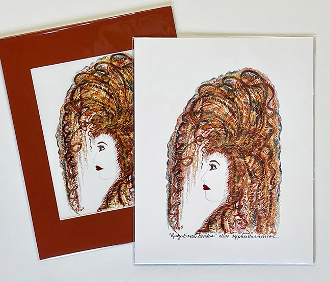 Ruby Earth Goddess print - Heartful Art by Raphaella Vaisseau