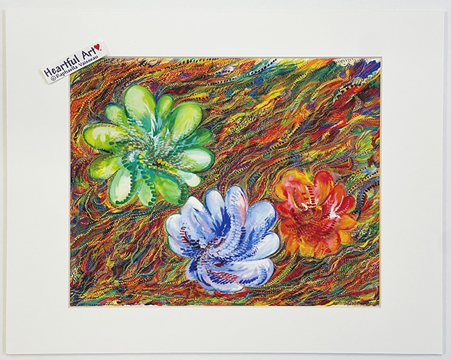 Sea Flowers print - Heartful Art by Raphaella Vaisseau