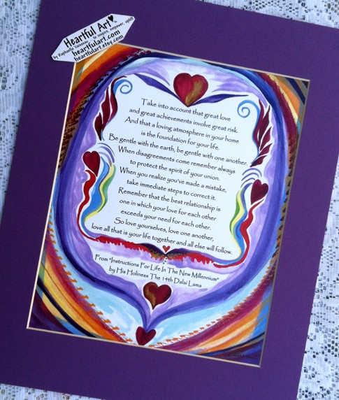 Take into account Dalai Lama quote (11x14) - Heartful Art by Raphaella Vaisseau