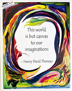 This world is but canvas Henry David Thoreau poster (11x14) - Heartful Art by Raphaella Vaisseau