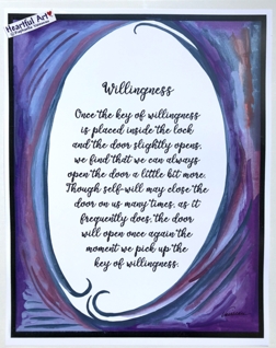 Willingness AA poster (11x14) - Heartful Art by Raphaella Vaisseau