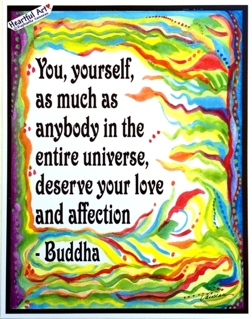 You yourself Buddha poster (11x14) - Heartfulart by Raphaella Vaisseau