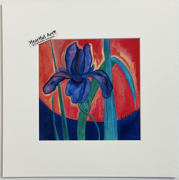 Iris and a Harvest Moon print - Heartful Art by Raphaella Vaisseau