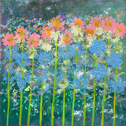 Mountain Spring (18x18) - Heartful Art by Raphaella Vaisseau
