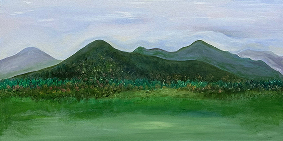 Blue Ridge Mountain Peace (18x36) - Heartful Art by Raphaella Vaisseau