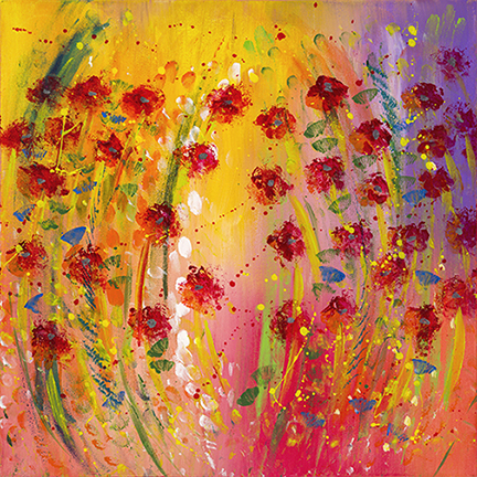 Color Of Joy (20x20) - Heartful Art by Raphaella Vaisseau
