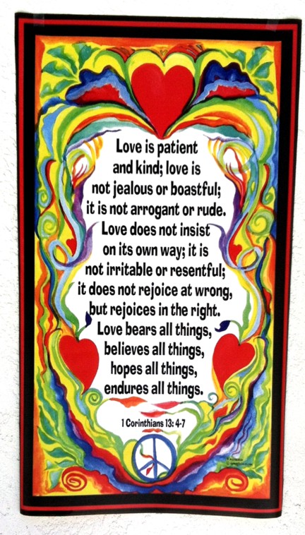 Love is patient and kind 1st Corinthians 13 Scripture - Heartful Art by Raphaella Vaisseau