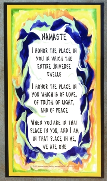 Namaste Banner - Heartful Art by Raphaella Vaisseau