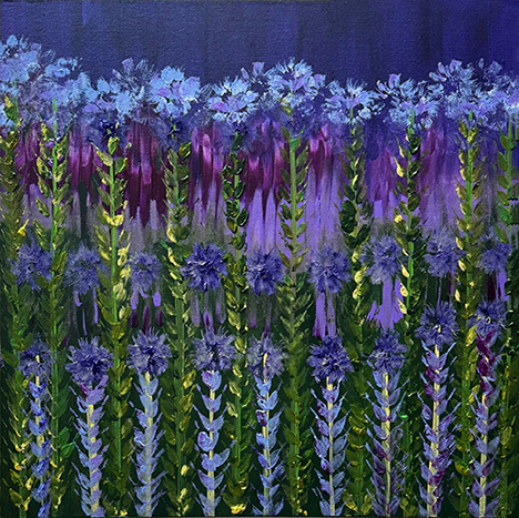 Song Of Indigo (24x24) - Heartful Art by Raphaella Vaisseau