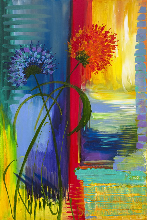 Vibrant Synergy (24x36) - Heartful Art by Raphaella Vaisseau