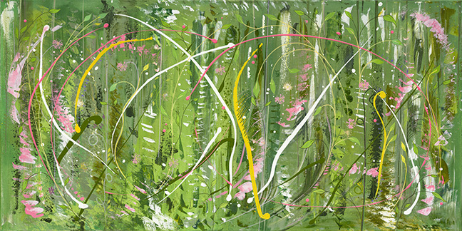 Flourish (24x48) - Heartful Art by Raphaella Vaisseau