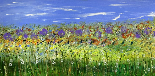 Pisgah Summer Garden (24 x 48) - Heartful Art by Raphaella Vaisseau